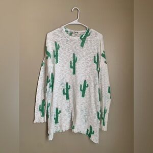Show Me Your Mumu Cactus Sweater varsity sweater cactus crew western boho beach